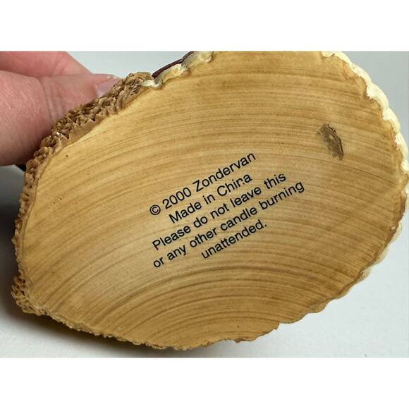 Vintage 2000 Zondervan‎ Votive Holder Bear "Love Bears All Things" - Picture 4 of 4